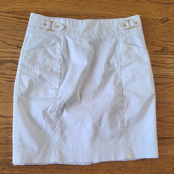 Calvin Klein White Ruched Mini Pencil Skirt - Picture 10 of 10